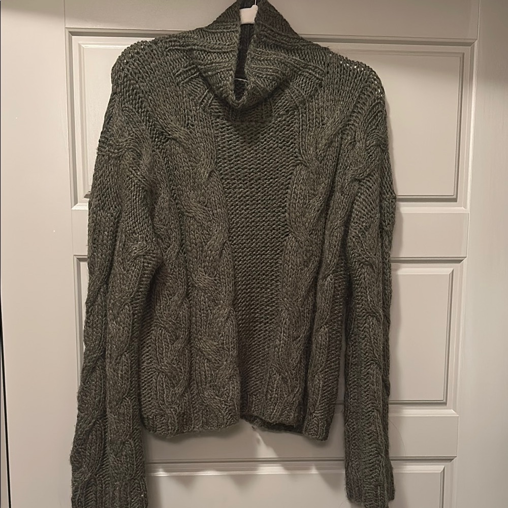 Something Navy Cable Knit Sweater